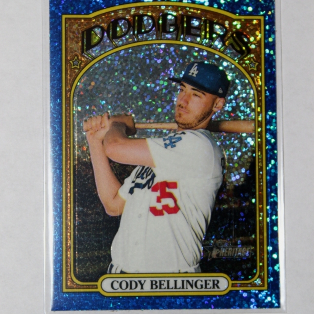 Cody Bellinger 2021 Topps Heritage Chrome Blue and Gold